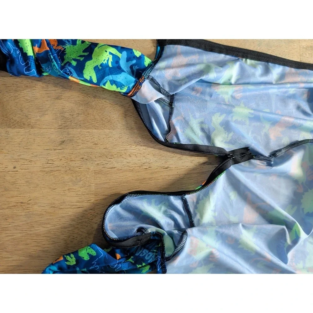 Dog Surgical Recovery Suit One Piece Dog Cone Alternative‎ Dinosaur XL